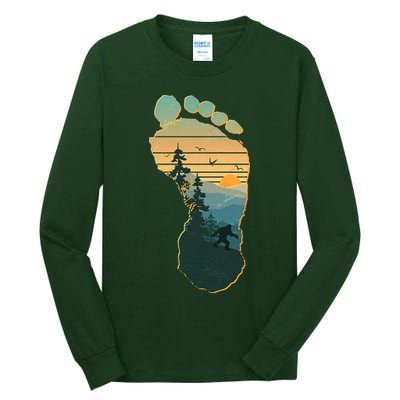 Bigfoot Wilderness Footprint Tall Long Sleeve T-Shirt
