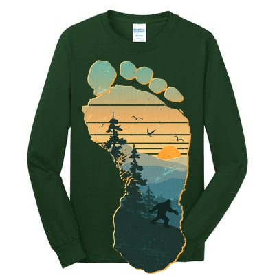 Bigfoot Wilderness Footprint Tall Long Sleeve T-Shirt