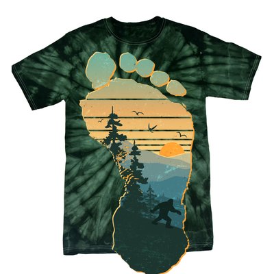 Bigfoot Wilderness Footprint Tie-Dye T-Shirt