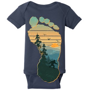 Bigfoot Wilderness Footprint Baby Bodysuit