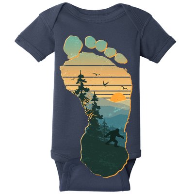 Bigfoot Wilderness Footprint Baby Bodysuit