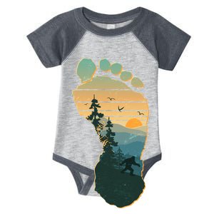 Bigfoot Wilderness Footprint Infant Baby Jersey Bodysuit