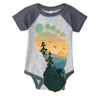 Bigfoot Wilderness Footprint Infant Baby Jersey Bodysuit