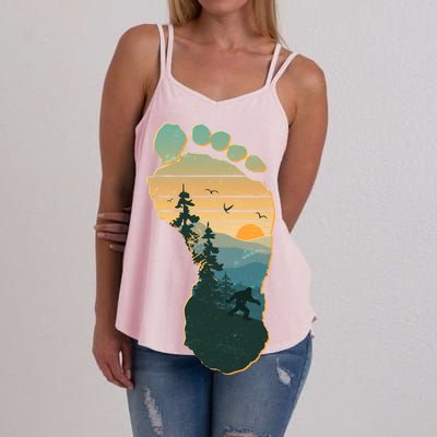 Bigfoot Wilderness Footprint Women's Strappy Tank