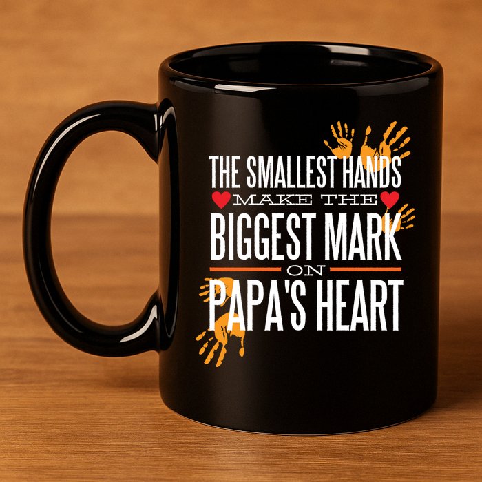 Biggest Mark Papa's Heart  11oz C Handle Ceramic Mug