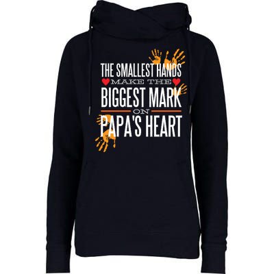 Biggest Mark Papa's Heart  Womens Funnel Neck Pullover Hood