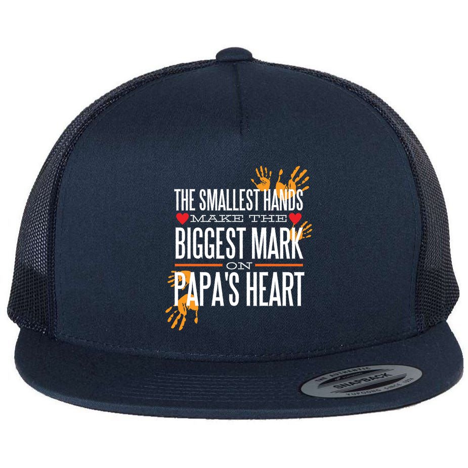 Biggest Mark Papa's Heart  Flat Bill Trucker Hat