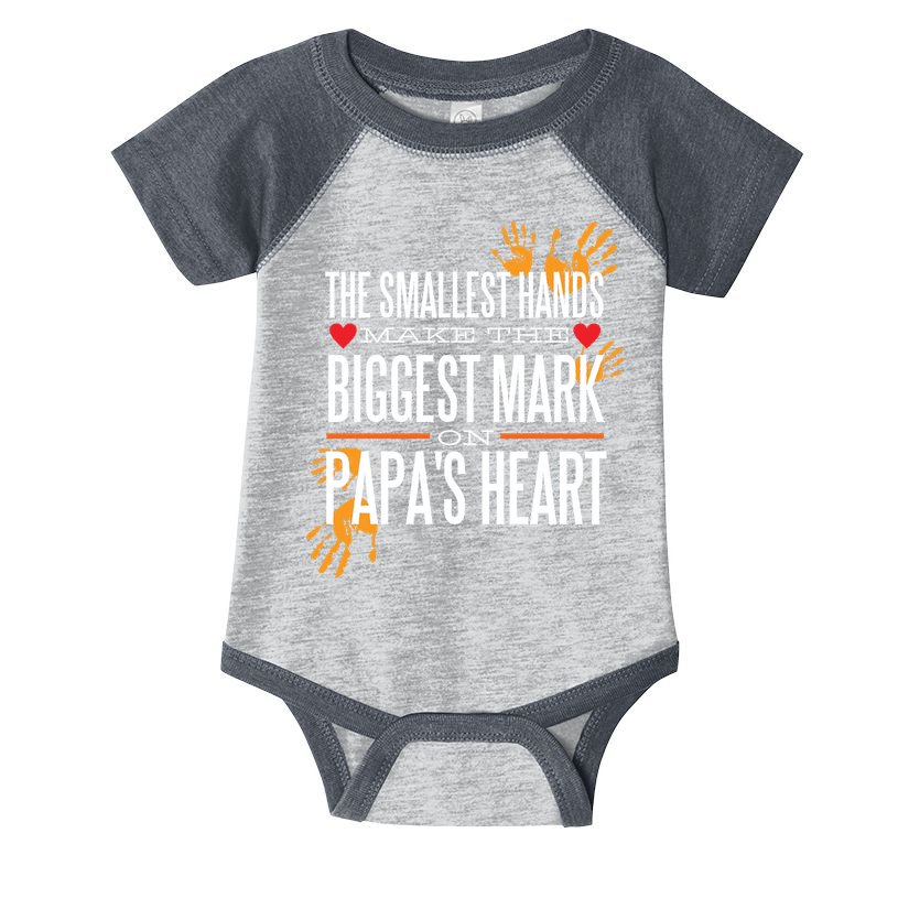 Biggest Mark Papa's Heart  Infant Baby Jersey Bodysuit