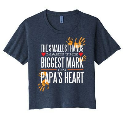 Biggest Mark Papa's Heart  Women's Crop Top Tee