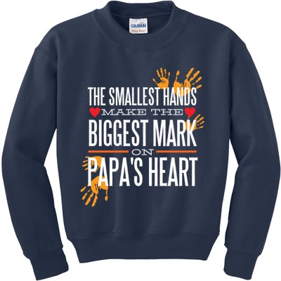 Biggest Mark Papa's Heart  Kids Sweatshirt