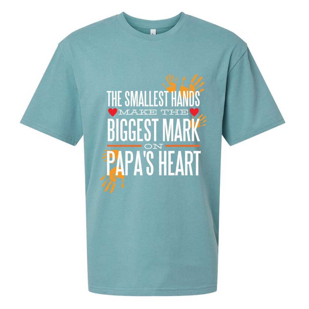 Biggest Mark Papa's Heart  Sueded Cloud Jersey T-Shirt