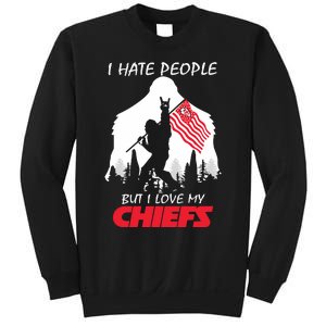 Bigfoot I Hate People But I Love My Kansas City Sweatshirt