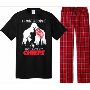 Bigfoot I Hate People But I Love My Kansas City Pajama Set