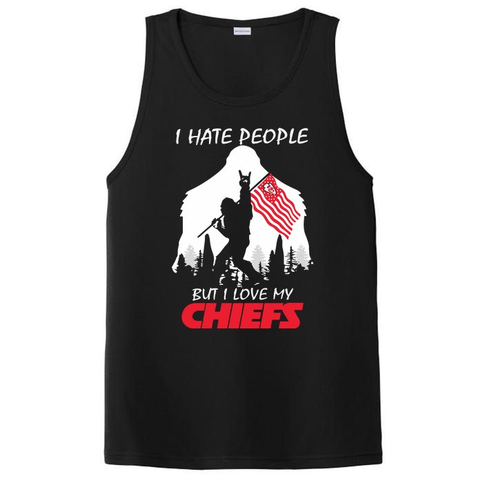 Bigfoot I Hate People But I Love My Kansas City PosiCharge Competitor Tank