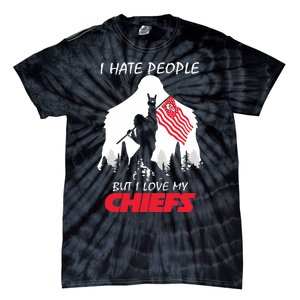 Bigfoot I Hate People But I Love My Kansas City Tie-Dye T-Shirt