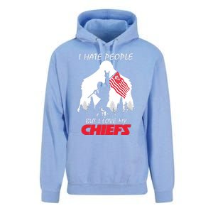 Bigfoot I Hate People But I Love My Kansas City Unisex Surf Hoodie