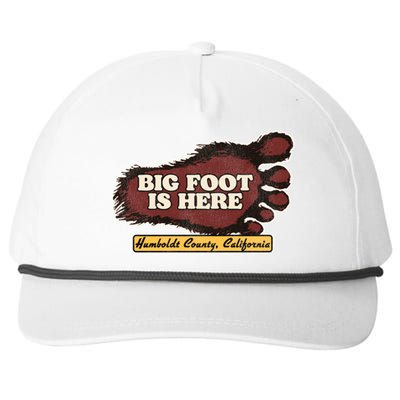 Bigfoot Is Here! Sasquatch Cryptozoology Snapback Five-Panel Rope Hat