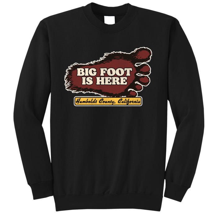 Bigfoot Is Here! Sasquatch Cryptozoology Tall Sweatshirt