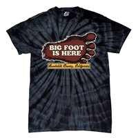 Bigfoot Is Here! Sasquatch Cryptozoology Tie-Dye T-Shirt