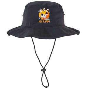 Boo I'm Halloween Cow Cute Cow Wearing Witch's Hat Skulls Legacy Cool Fit Booney Bucket Hat