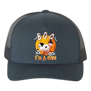 Boo I'm Halloween Cow Cute Cow Wearing Witch's Hat Skulls Yupoong Adult 5-Panel Trucker Hat