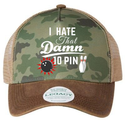 Bowling I Hate That Damn 10 Pin Legacy Tie Dye Trucker Hat