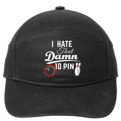 Bowling I Hate That Damn 10 Pin 7-Panel Snapback Hat