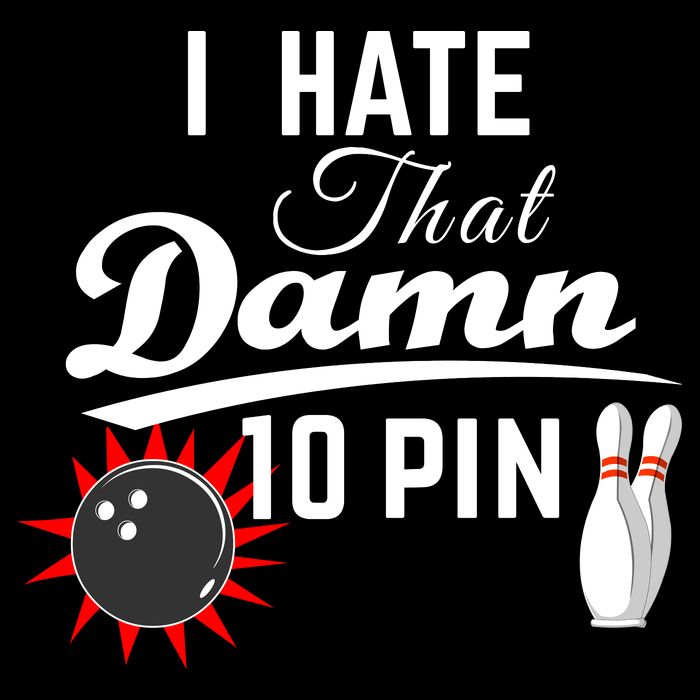 Bowling I Hate That Damn 10 Pin Short Acrylic Beanie