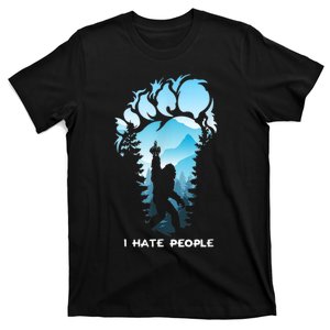 Bigfoot I Hate People Bigfoot Camping Watercolor T-Shirt