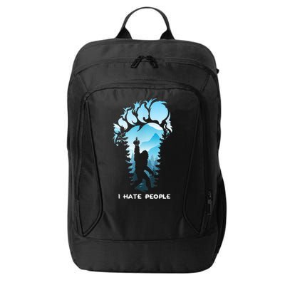 Bigfoot I Hate People Bigfoot Camping Watercolor City Backpack