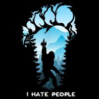 Bigfoot I Hate People Bigfoot Camping Watercolor Flatbill Hat