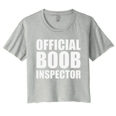 Boob Inspector Halloween Costume Gift Boobs 31st October Women's Crop Top Tee