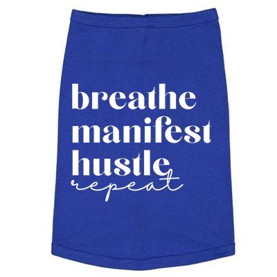 Breathe Ifest Hustle Repeat Mindfulness Self Love Yoga Gift Doggie Tank