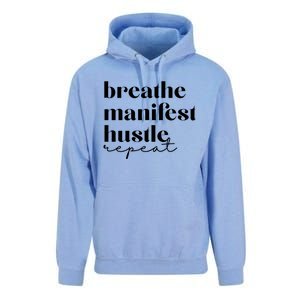 Breathe Ifest Hustle Repeat Mindfulness Self Love Yoga Gift Unisex Surf Hoodie