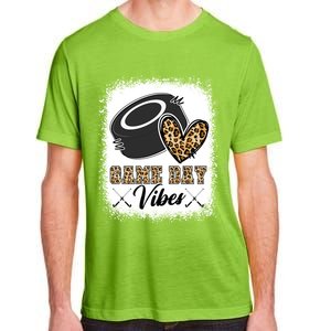 Bleached Ice Hockey Game Day Vibes Leopard Game Day Gift Adult ChromaSoft Performance T-Shirt