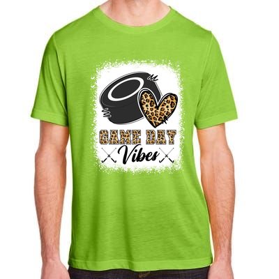 Bleached Ice Hockey Game Day Vibes Leopard Game Day Gift Adult ChromaSoft Performance T-Shirt