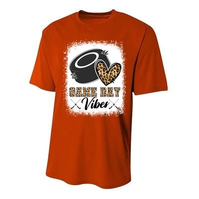 Bleached Ice Hockey Game Day Vibes Leopard Game Day Gift Performance Sprint T-Shirt