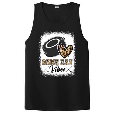 Bleached Ice Hockey Game Day Vibes Leopard Game Day Gift PosiCharge Competitor Tank