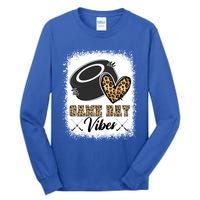 Bleached Ice Hockey Game Day Vibes Leopard Game Day Gift Tall Long Sleeve T-Shirt