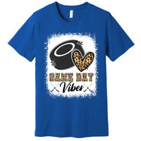 Bleached Ice Hockey Game Day Vibes Leopard Game Day Gift Premium T-Shirt