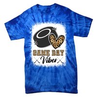 Bleached Ice Hockey Game Day Vibes Leopard Game Day Gift Tie-Dye T-Shirt