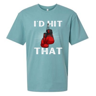 Boxing I'd Hit That Boxing Gloves Martial Artist Cute Gift Sueded Cloud Jersey T-Shirt