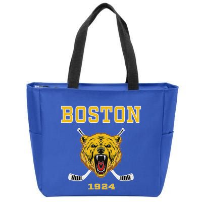 Boston Ice Hockey Fear The Bear Zip Tote Bag