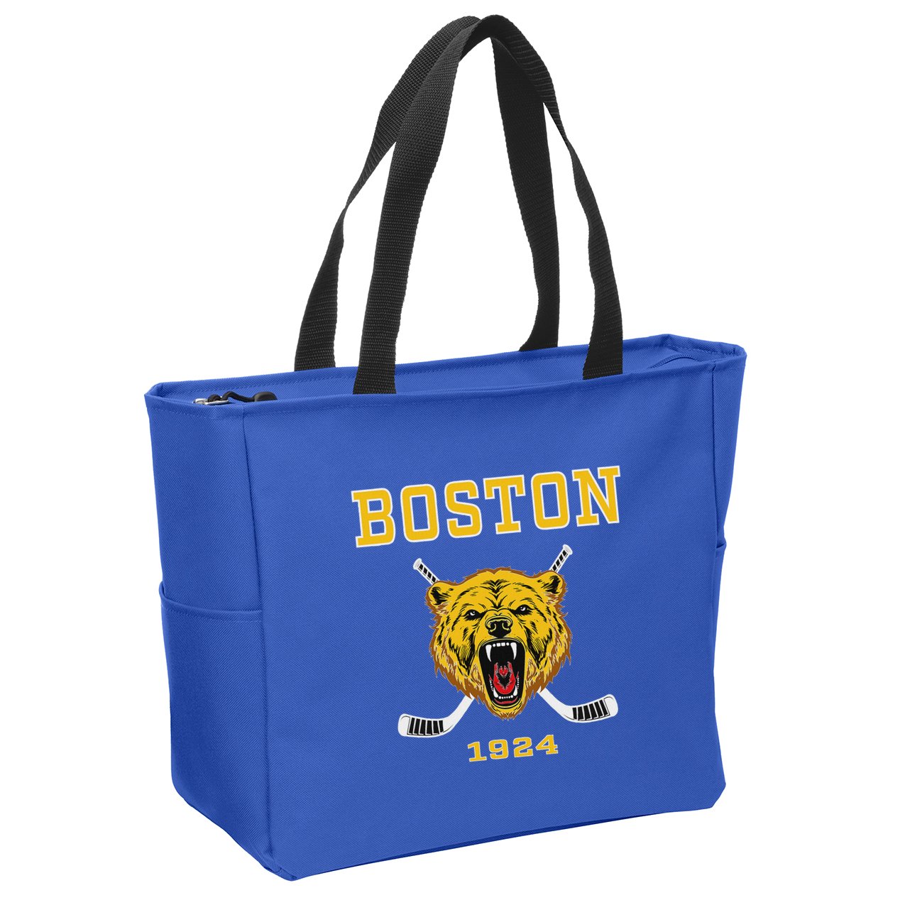 Boston Ice Hockey Fear The Bear Zip Tote Bag