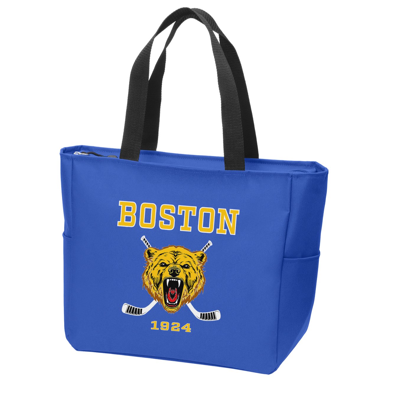 Boston Ice Hockey Fear The Bear Zip Tote Bag