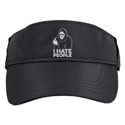 Bigfoot I Hate People Sasquatch Middle Finger Adult Drive Performance Visor