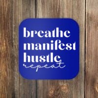 Breathe Ifest Hustle Repeat Mindfulness Self Love Yoga Gift Coaster