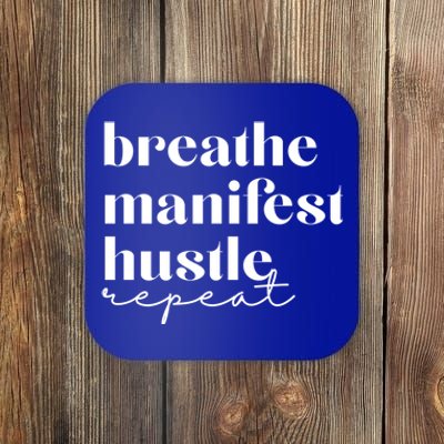 Breathe Ifest Hustle Repeat Mindfulness Self Love Yoga Gift Coaster