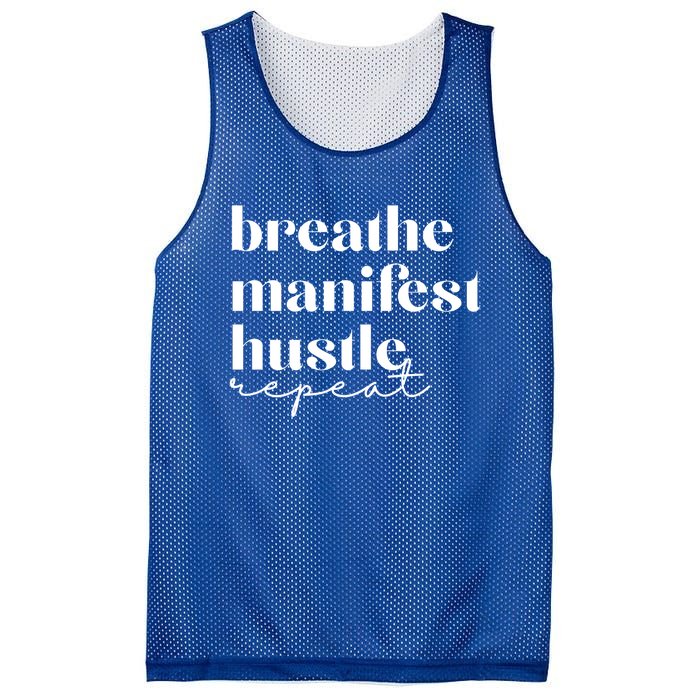 Breathe Ifest Hustle Repeat Mindfulness Self Love Yoga Gift Mesh Reversible Basketball Jersey Tank