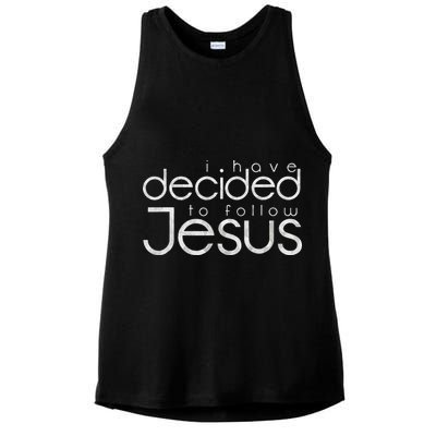 Baptism I Have Decided To Follow Jesus Ladies PosiCharge Tri-Blend Wicking Tank